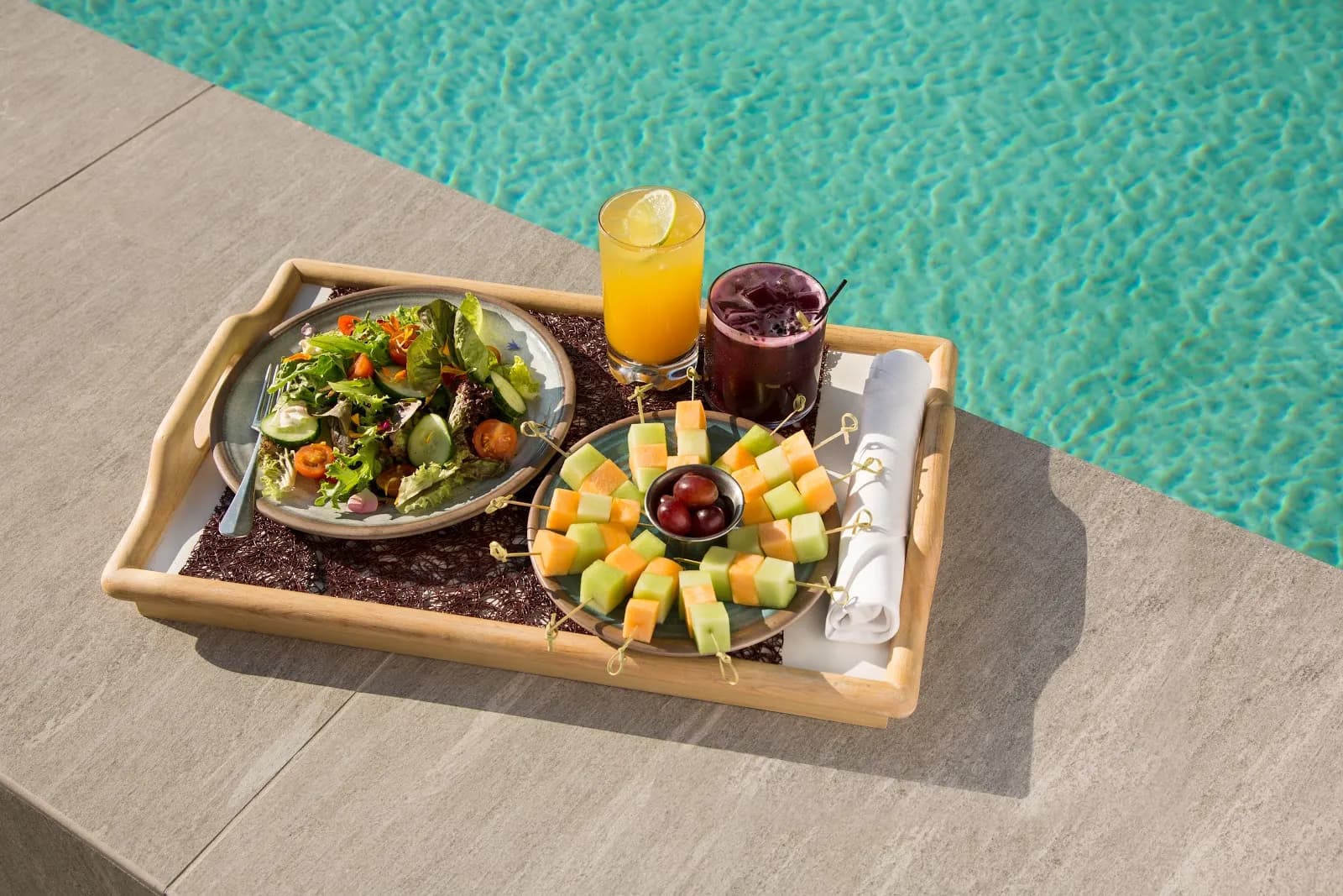 food-poolside